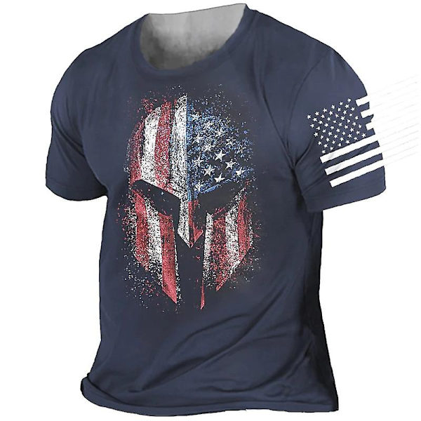 Herr Vintage T-shirts 3d Vinking Tryckt Street Retro Sparta Kortärmad Hip Hop Toppar Oversized Tee Shirt Man Lös Kläder Z 5XL cskl-02