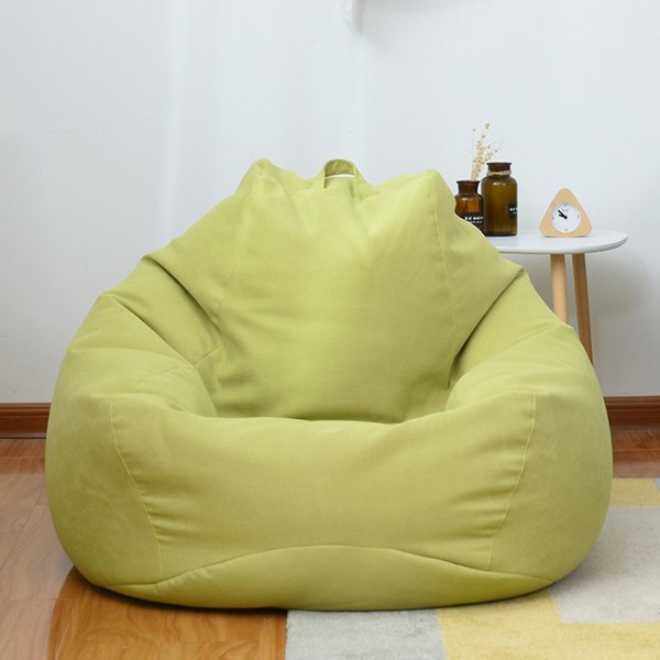 Ny extra stor sittsäcksstolar Soffa Cover inomhus Lazy Lounger För Vuxna Barn Sellwell Khaki 100x120cm