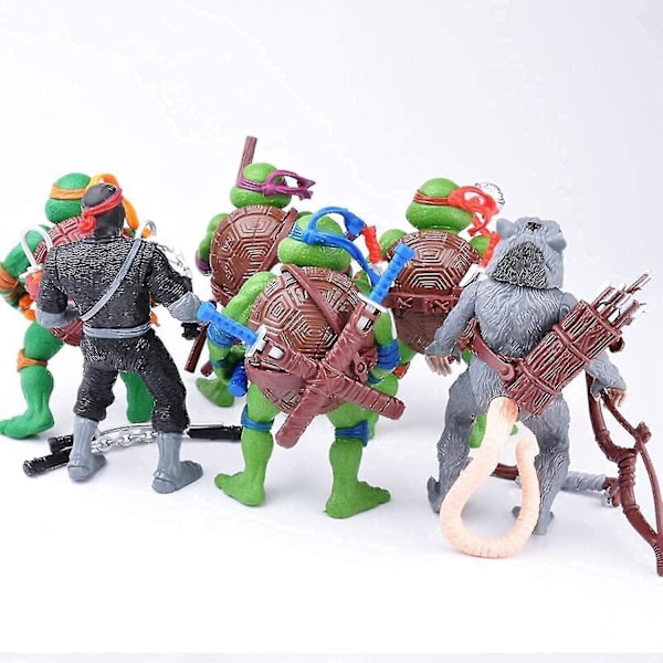 6 st Ninja Turtles actionfigur tecknad Tartaruga Ninja leksaker för barn Anime figur docka Födelsedagspresenter null none