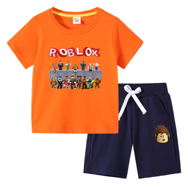 Roblox Barn T-shirt Set Orange + Navy Orange+Navy 150cm