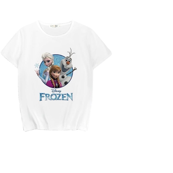 Frozen Elsa Print Kortärmad Style C M