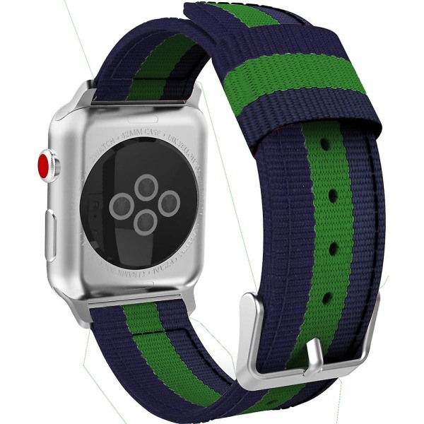 Kompatibel för kompatibel med Apl watch , finvävt nylon justerbart utbytesband Sportrem Fit Iwatch 38-40mm /42-44mm Series 5