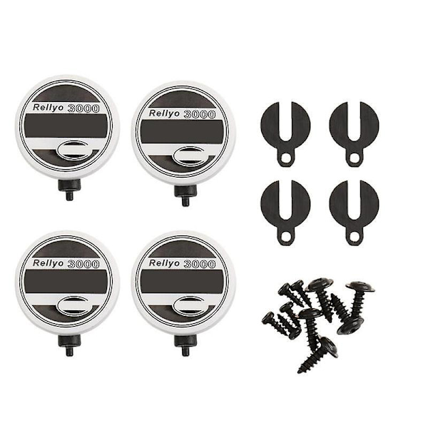 4st Rc Bil Runda Led Cover För 1 10 Rc Bil Axial Scx10 För -4 Rc Crawler Lampskärm Modell Leksak Black  white none