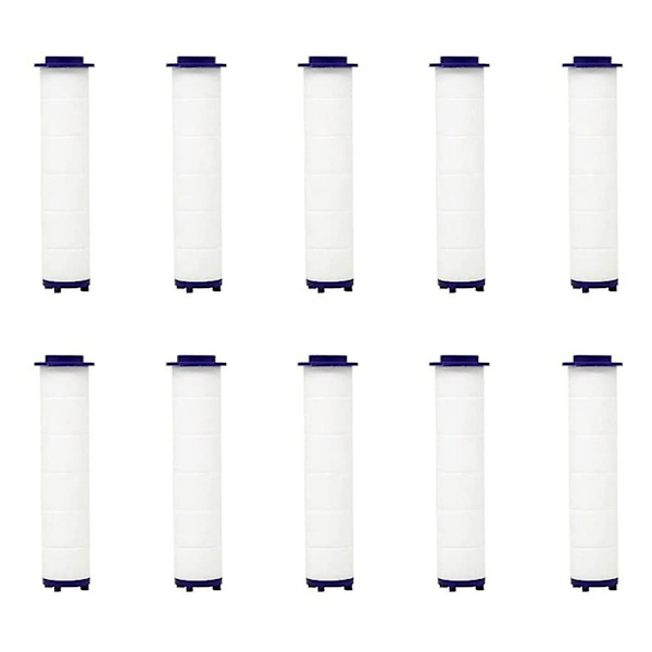 10 st turbofläkt duschhuvudfilter--använda kompatibla propellerdrivna handhållna duschhuvuden högtryck - white none