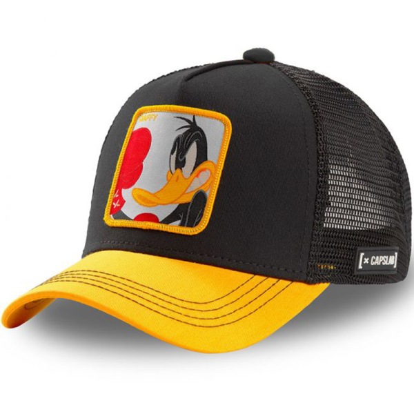 Tecknad kaskettBaseball Hat Svart och gul anka