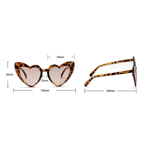 Solglasögon Hjärta Solglasögon Dam Cat Eye Solglasögon Retro Kärlek Hjärtformade glasögon Red