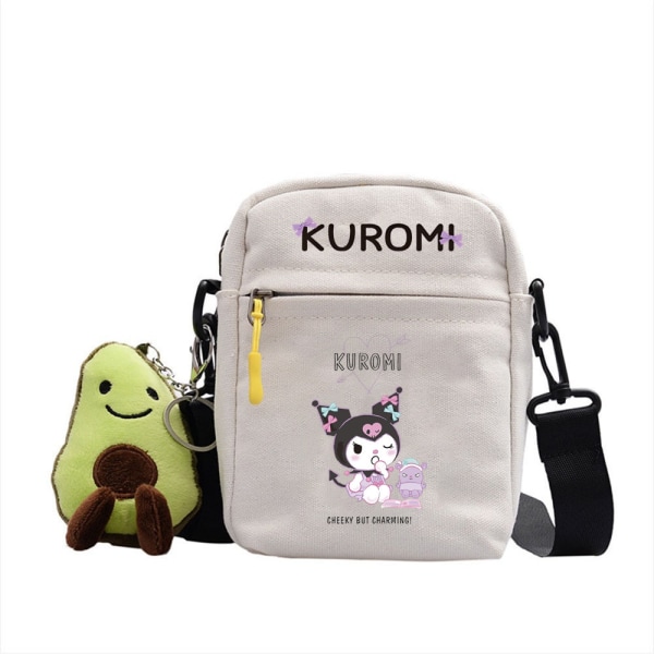 Kuromi ryggsäck anime perifer axelväska Vit ~ 7