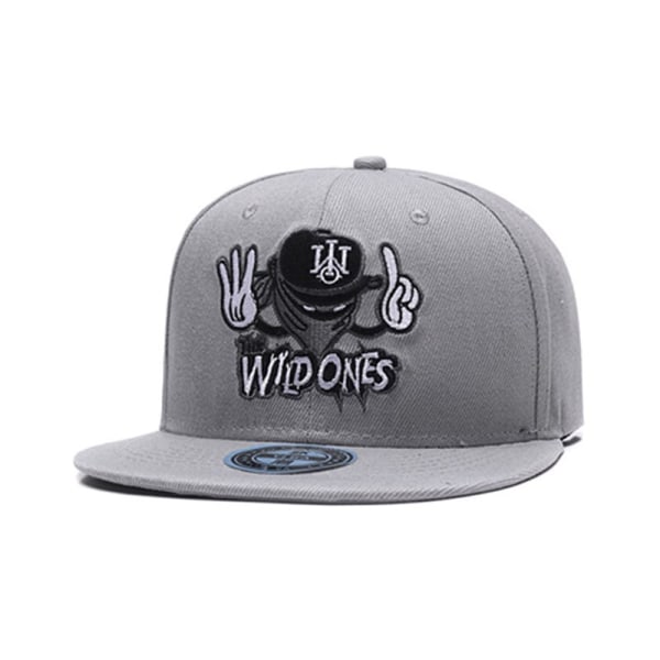 hip hop baseballkeps mode platt brätte baseballkeps grey