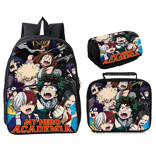 my hero academia ryggsäck tredelad väska stil 1