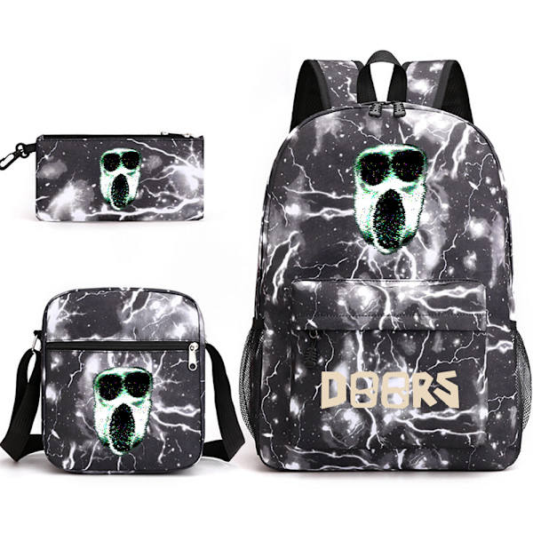 Dörrar roblox tre delar ryggsäck Lightning Black ~ 2 tre delar