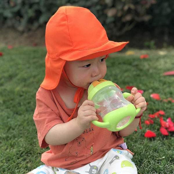 Sommar Solhatt Hals Cover Beach Flap Cap Andas För Barn Pojke Flicka Frog L