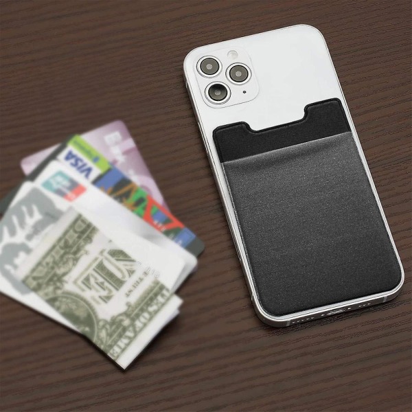 Smart plånbok (klibbig kreditkortshållare)/smarttelefonkorthållare/mobilplånbok/miniplånbok/ case för Iphones och Android-smartphones. Dark gray