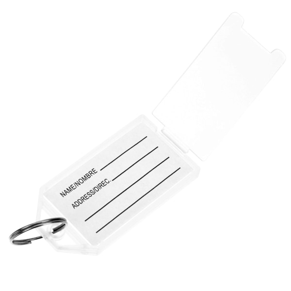 30st Klassificeringsetiketter Plast bärbara hotellnyckeletiketter för hotell (vit) White 5.6X2.9CM
