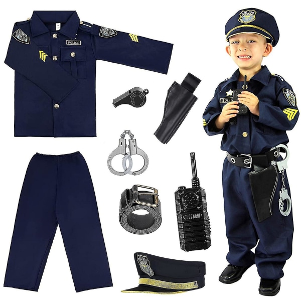 Polisdräkt för pojkar Halloween polisdräkt för barn YW1 XS