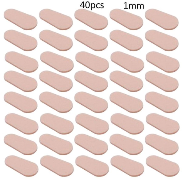 40 delar självhäftande nässkydd för glasögon, solglasögon, läsglasögon Skin color Drop shape 1mm