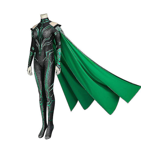 Dödens gudinna Hela Cosplay kostym Ragnarok Hela Jumpsuit Halloween Carnival Party Kostym för vuxna barn 170