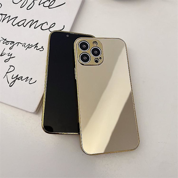 Lyxigt guldpläterat case till Iphone 13 12 Pro Max 11 X Xsmax Xr 8 7 Plus Guld Silver golden For 7 or 8