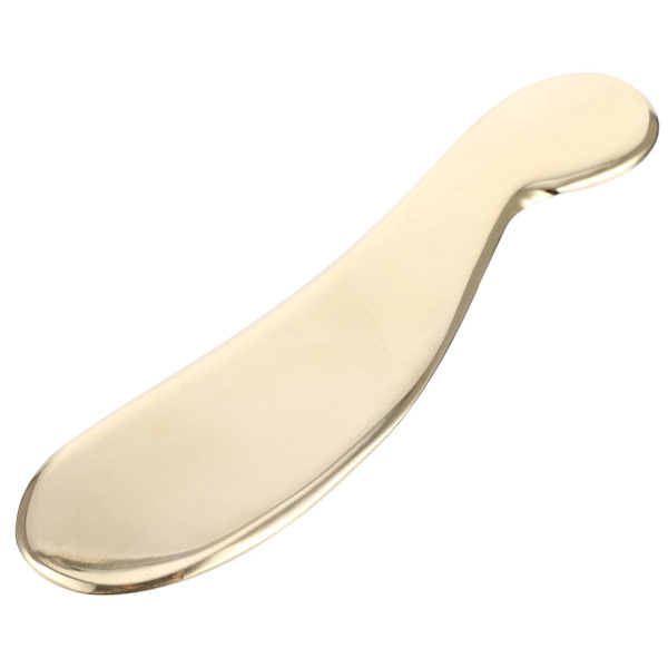 1 st massageverktyg Gua Sha Board Rostfritt stål Kroppsvård Praktisk Kroppsmassager Skrapbräda Golden 12.3X3.1cm