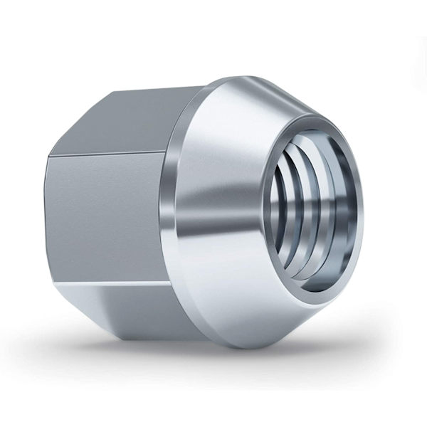 White Knight Wheel Lug Nuts - 1304-1S-20AM, 20 Pack, 1/2 20 Lug Nuts Open-end Bulge Acorn Chrome Lug Nuts, stål, elegant kromfinish, Eas