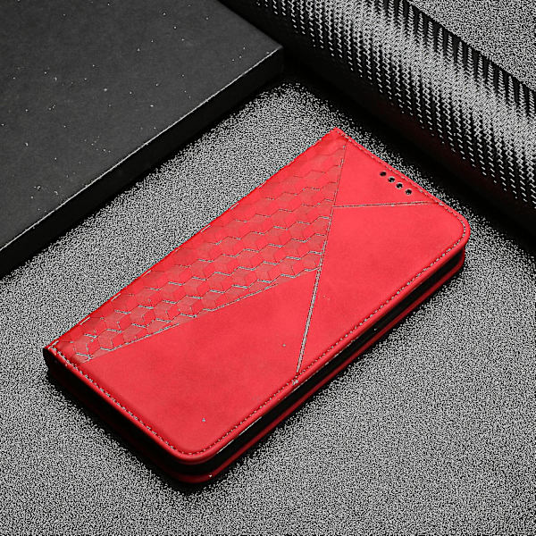 Ny kompatibel med Samsung Galaxy S21 Plus 5g phone case Premium cover Magnetisk läder Folio Etui Coque - Röd null none