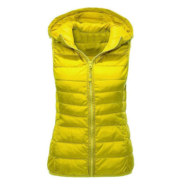Kvinnors thermal Väst Kvinnors höst och vinter bomullskläder Yellow L