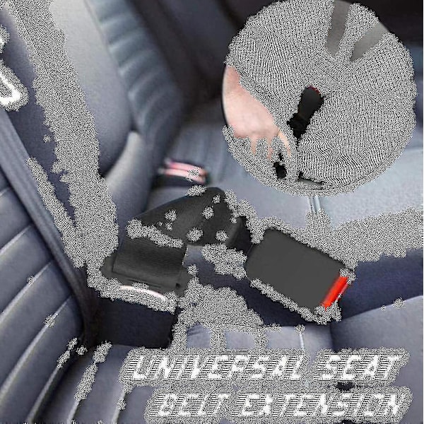 Säkerhetsbälten 1/2 Pack Universal bilbältesförlängare Justerbar bältesförlängare 23cm grå 2st 23cm