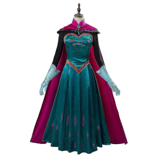 Frozen Elsa Queen Cosplay Kostym Carnival Uniform Halloween Outfit Klänning S none