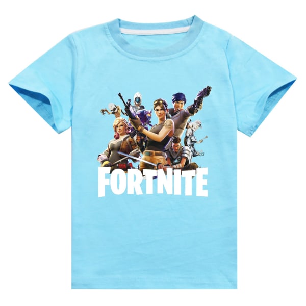 Fortress Night T-Shirt Tryckt Trendig T-Shirt F6 wathet 170cm