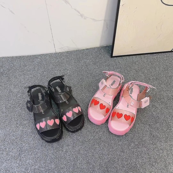 Nya Melissa Dam Sandaler Sommar 2023 Vuxna Flickor Kärlek Jelly Skor Matsutake Sula Roman Skor Semester Strandskor Kvinnliga WHBYV pink EUR 37