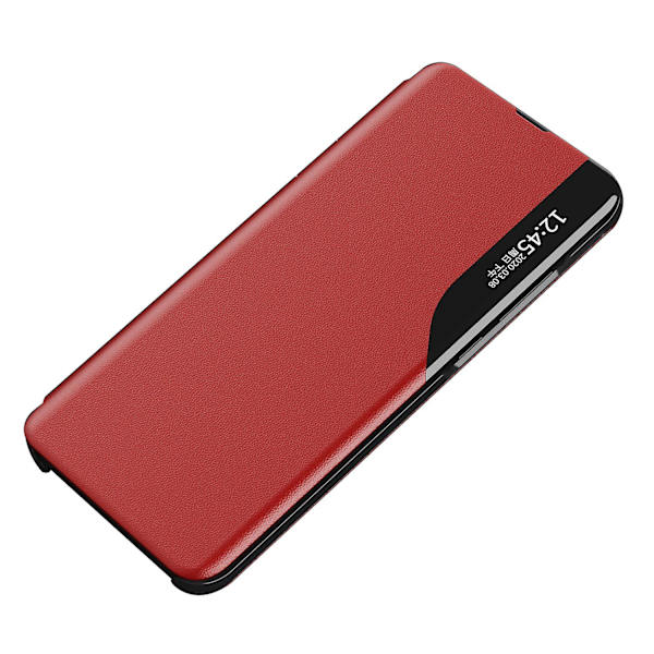 For Honor 90 Lite 5g/x50i 5g View Window Phone case Pu Läder Stötsäkert Stand Cover Red