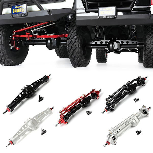 Rc drivaxel aluminiumlegering fram/bakaxel för Scx10 Iii Rc fordonsdelar Silver front straight axle