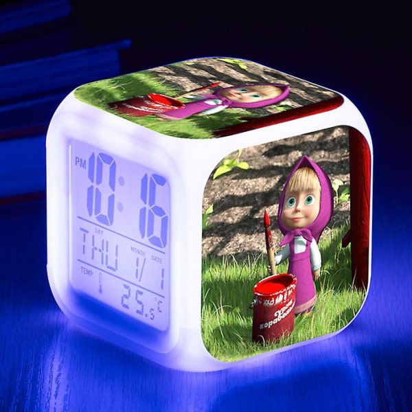 Masha And The Bear Alarm Clock Led Night Light Style 4