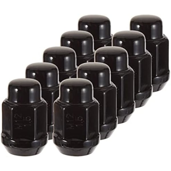 White Knight 1707S-20AM Chrome M12x1,50 Bulge Acorn Lug Nut, 20 Count (Pack of 1) Black Chrome 20 Pack Lug Nut