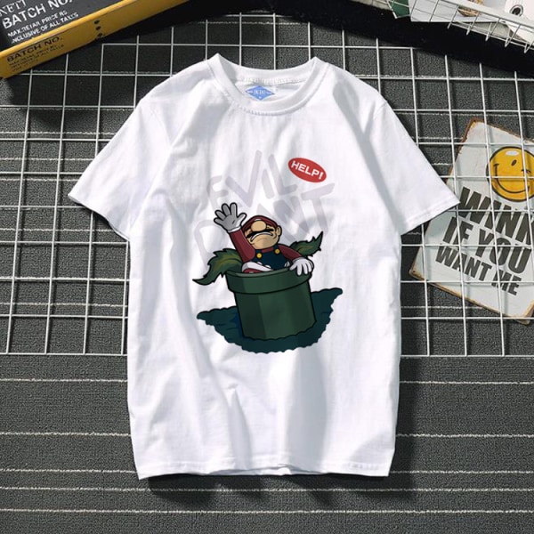 Mario anime perifer T-shirt för män och kvinnor T-shirts 2# 2# S