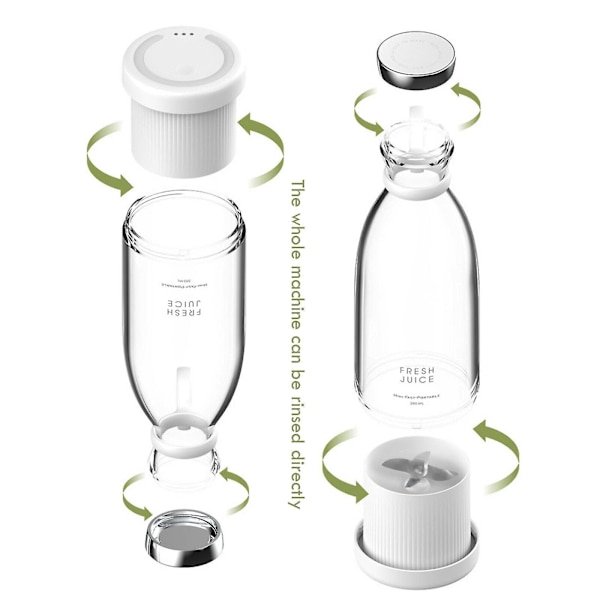 Bärbar Elektrisk Juicer Blender USB Mini Frukt Blender Juicer Frukt Extractor Food Shake Multifunktionell Juicer white