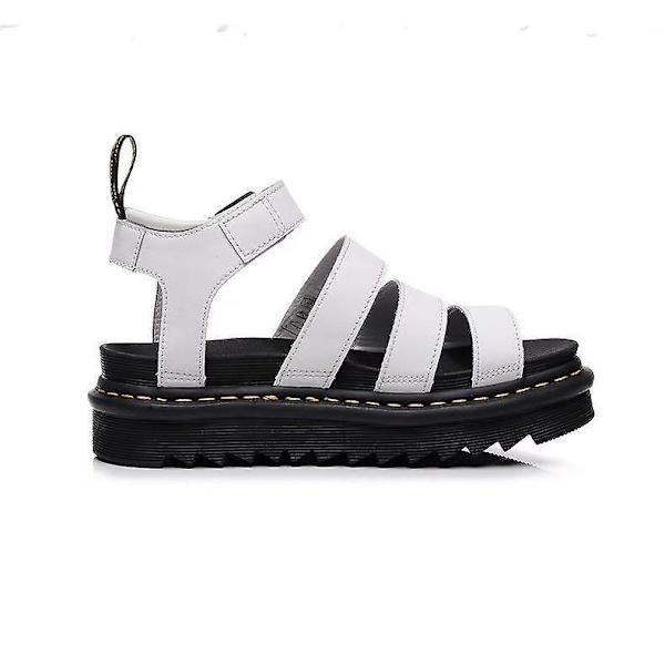 Dammode Chunky Sandaler Tjock sula Strappy Block Flatforms Skor Sommar Ny storlek WHITE 40