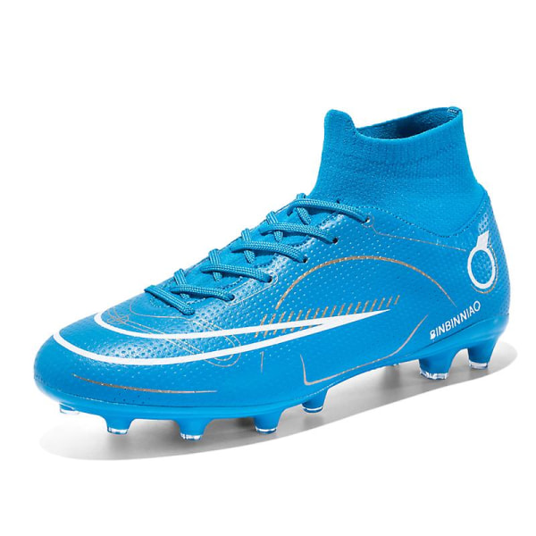 Fotbollsskor för män Halkfria fotbollsskor Klossar Gräs Fotbollssneakers Yj619 Blue 40