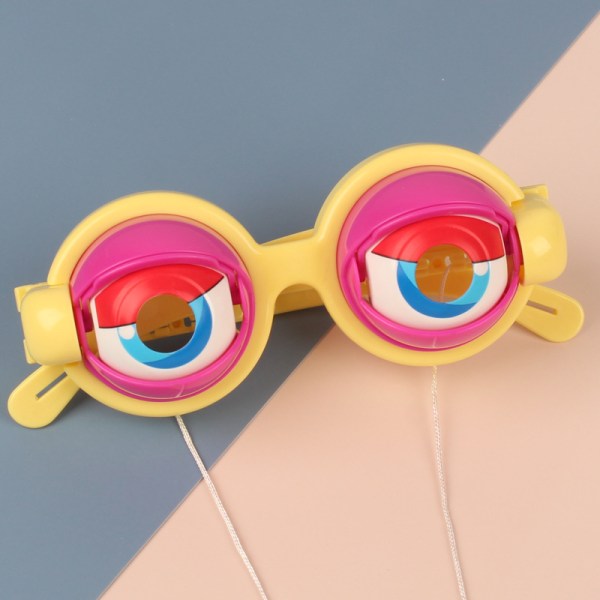 Barnens roliga glasögon leksaker Rosa och gul makaronstil