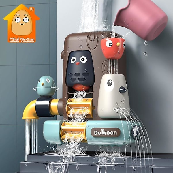 Badleksak Elefant Fåglar Rörledning Vattenspray Dusch Spel Baby Badrum Simning Bad Lek Set null none
