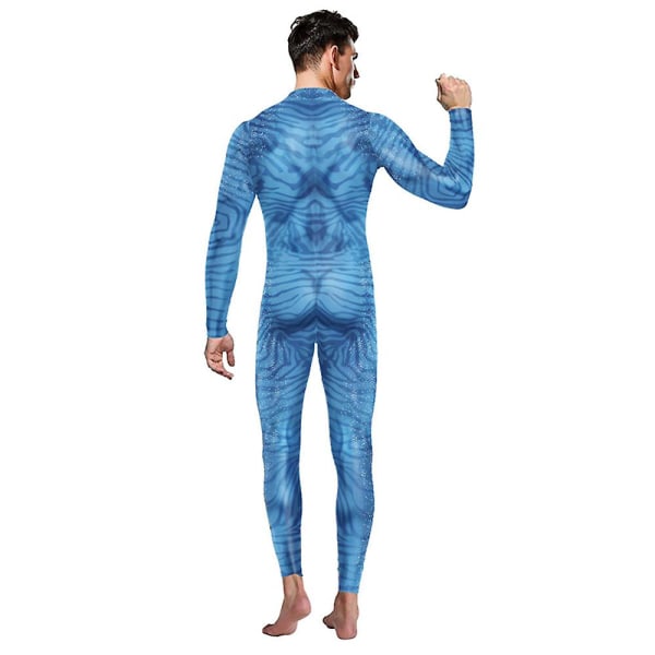 Avatar Cosplay kostym 3d printed Jack Sully Jumpsuits Halloween julklappar för vuxna Male M