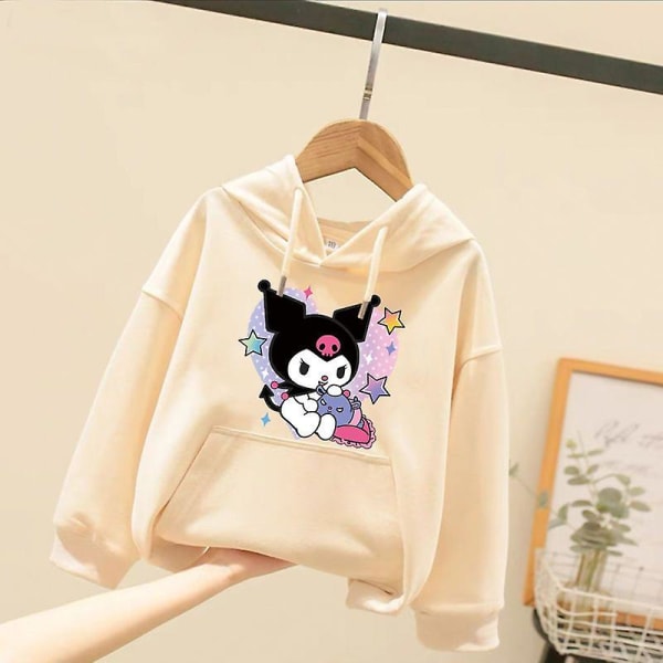 Sanrioed Plysch Anime Cinnamoroll Melodi Tecknad Barntröja Kawaii Baby Boy Girl Sweatshirt Pullover Rock Barn Kläder Present 120 BM-13ZSADF