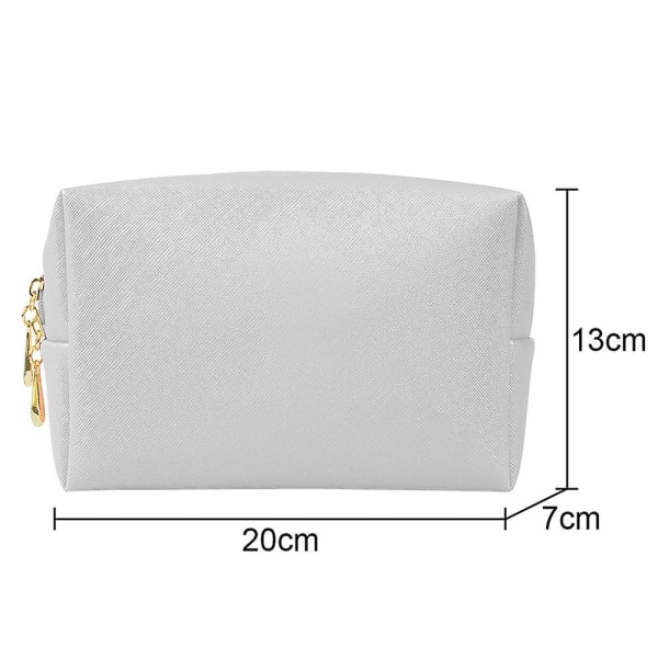 Makeup Bag Pouch Purse Organizer Vattentät Resväska Kosmetisk Vit White