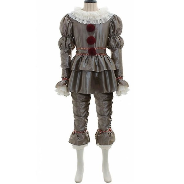 Pennywise Clownkostym för män Set Cosplaydräkt Vuxna Kläder Kläder Halloweenfest Tmall XL