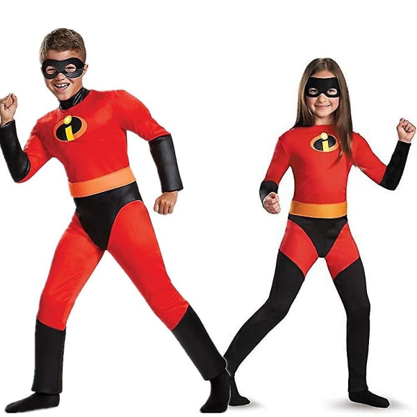 The Incredibles Costume Jack Parr Cosplay Jumpsuit Incredibles Bob Parr Cosplay Vuxen Kid Bodysuit Mask Kostym Halloween Costume _iu Female 130