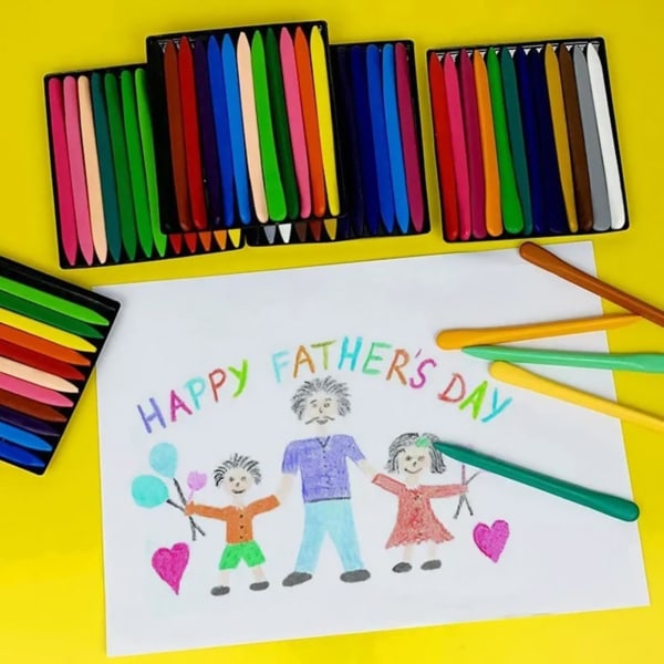 Trekantiga barnkritor Multifunktionsmålning Färgpenna Säker och tvättbar ritkritor 36 Colors