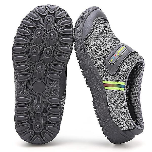 Flickor Closed Toe Tofflor Casual Daily Flats Backless slides Dark Gray EU 29.5
