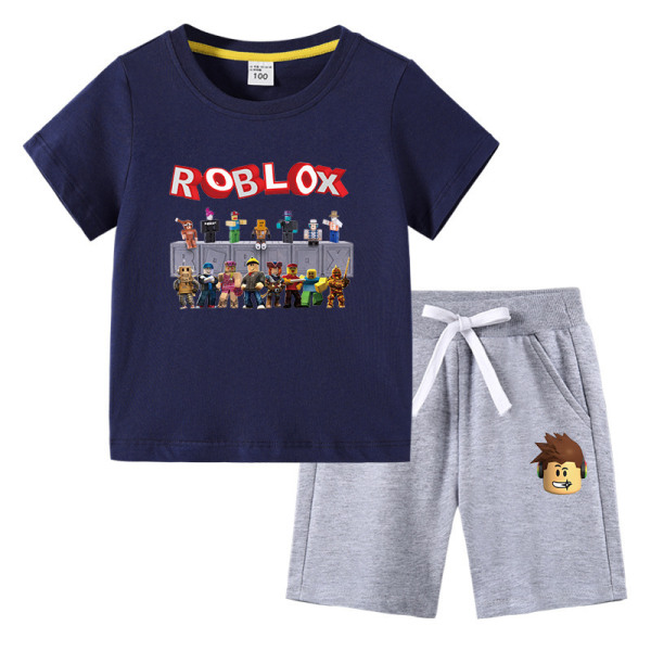 Roblox Barn T-shirt Set Navy + Grey Navy+Grey 140cm