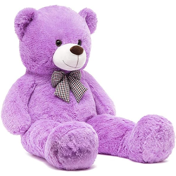MaoGoLan Jätte Teddybjörn Stor 4 Fötter Gosedjur Gosedjur Baby Shower Livsstor Stor Teddybjörn för Flickvän Pojkvän Fru Barn Purple 47 inches