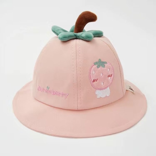 Fiskarhatt - Rosa hatt omkrets 42-45cm/3-12 månader