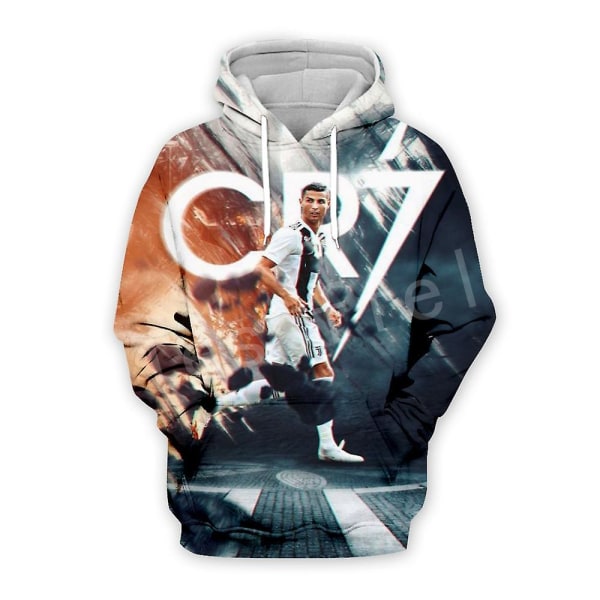 Cristiano Ronaldo Athletes Träningsoverall 3dfullprint Luvtröja/tröja/jacka/herr Hiphop Fit Casual